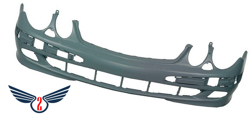 Бампер Mercedes 211 2002-2006 E-class (С отверстиями под омыватель)