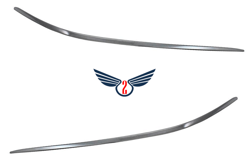Молдинг бампера Mercedes 220 2002-2005 S-class (Хромований)