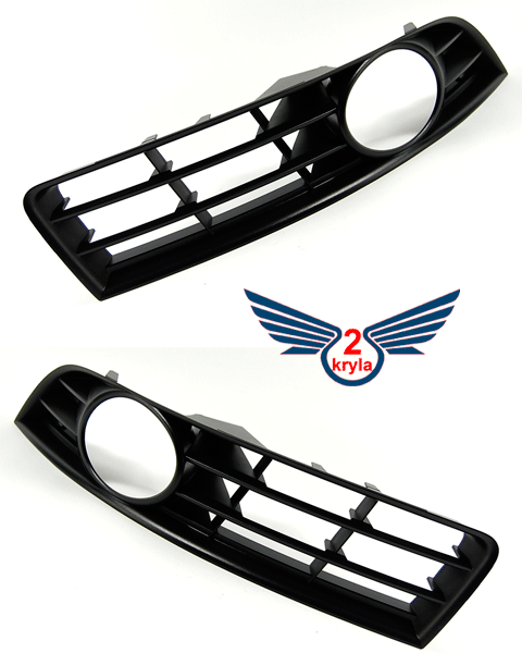 Решетка в бампер VW Passat B6 2005-2010 (Под противотуманные фары)