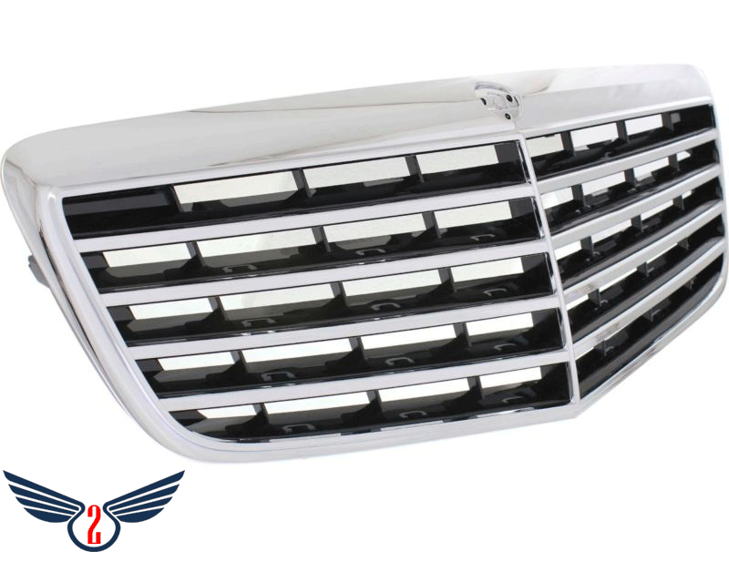 Решетка Mercedes 211 2006-2009 E-class (Хромированная черная  комплект)