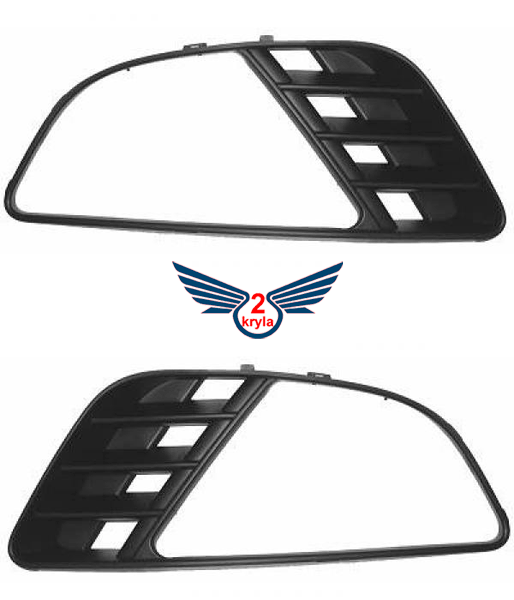 Решетка в бампер Ford Fiesta 2002-2006 , для противотуманных фар