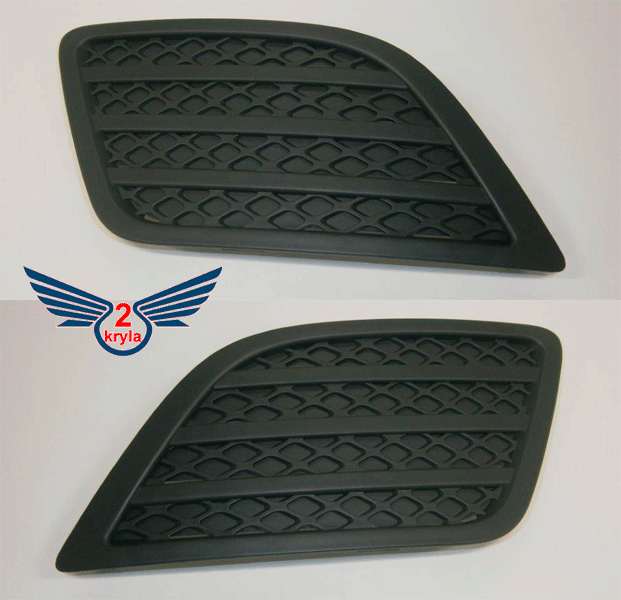 Решітка в бампер Ford Fiesta 2006-2008 (Без отворів під протитуманні фари)
