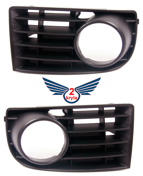 Решетка в бампер  VW Golf V 2004-2009 (Под противотуманные фары) Кроме GTI Хэтчбек