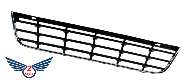 Решітка в бампер VW Passat B6 2005-2010 (С хромованим молдингом)