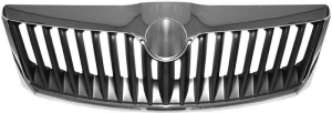 Решітка в капоті Skoda Octavia A5 2009-2013 (С хромованою накладкою)