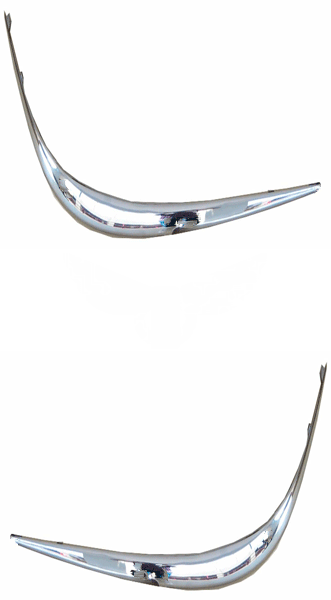 Молдинг Mercedes 211 2002-2006 E-class (Хромований для накладки бампера)