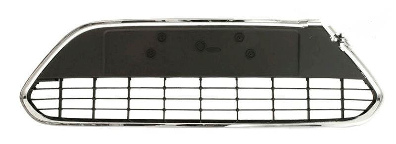 Решітка в бампер Ford Focus 2008-2010 (С хромованою рамкою)