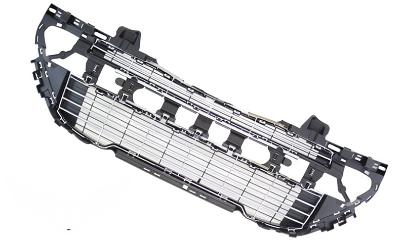 Решітка в бампер Peugeot 308 2007-2011 (Хромированная)