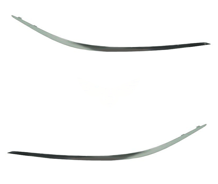 Молдинг накладки бампера Mercedes 211 2006-2009 E-class (Хромований)