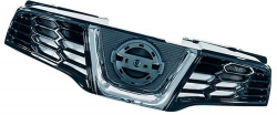 Решітка Nissan Qashqai 2010-2014 (Чорна з хромованою накладкою)