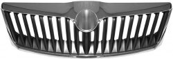 Решітка в капоті Skoda Octavia A5 2009-2013 (С хромованою накладкою)